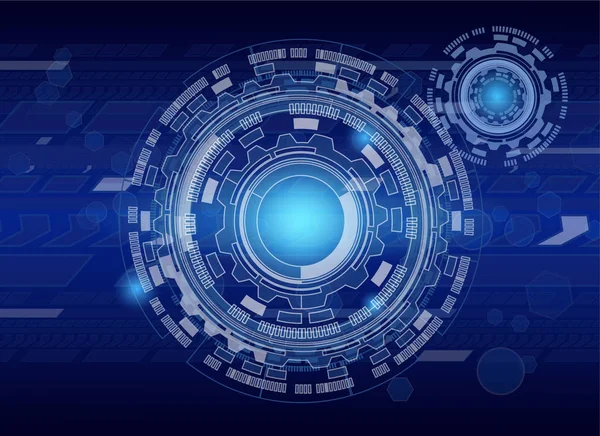 Círculo y fondo de la tecnología, concepto de tecnología abstracta ba — Archivo Imágenes Vectoriales