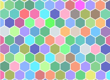 renkli altıgen teknolojik altyapı, soyut teknolojisi co