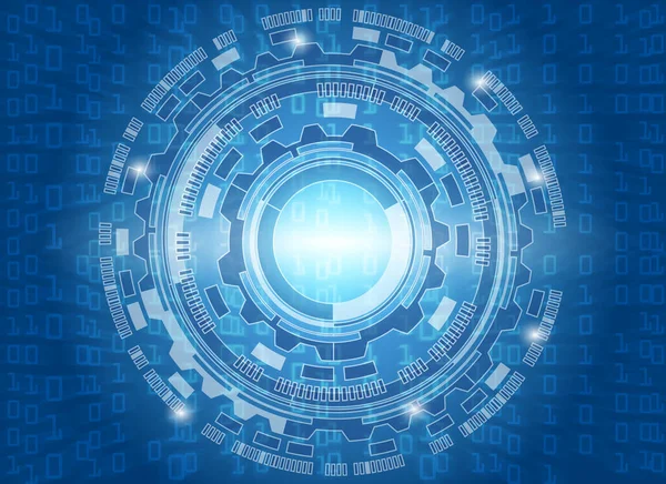 Círculo y la tecnología digital de fondo, tecnología abstracta co — Archivo Imágenes Vectoriales