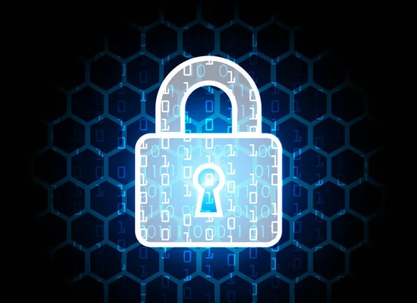 Siber güvenlik veri koruma iş teknoloji gizlilik conce — Stok Vektör