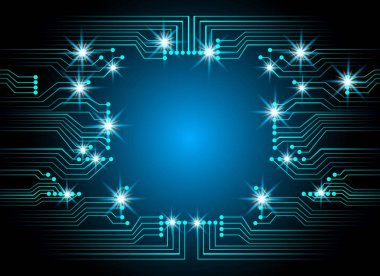 Soyut cyber yüksek hızlı dijital teknoloji, siber güvenlik conce