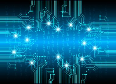 Soyut cyber yüksek hızlı dijital teknoloji, siber güvenlik conce