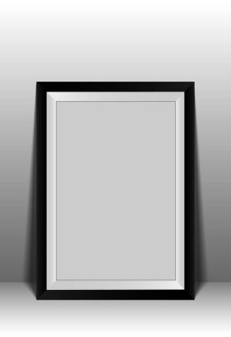 Fotoğraf boş çerçeve üzerinde bir wh için dikey boş resim çerçevesi