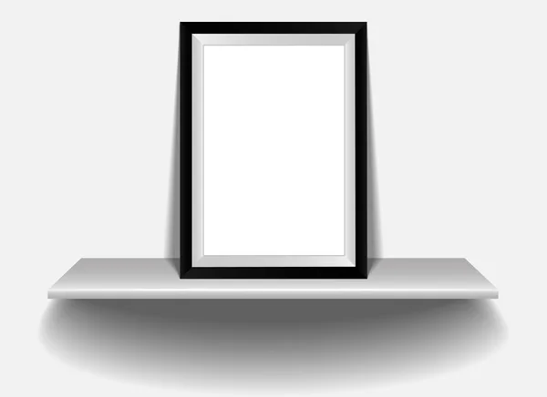 Vertical blank picture frame for photographs blank frame on a wh — Stock Vector