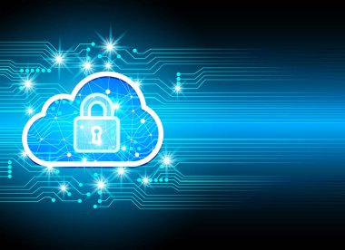 Soyut güvenlik bulut teknolojik altyapı, tuş kilidi ve coul