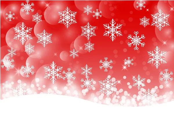 Sfondo invernale con fiocchi di neve, astratto sfondo natalizio — Vettoriale Stock