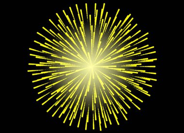 Siyah arkaplanda renkli havai fişekler