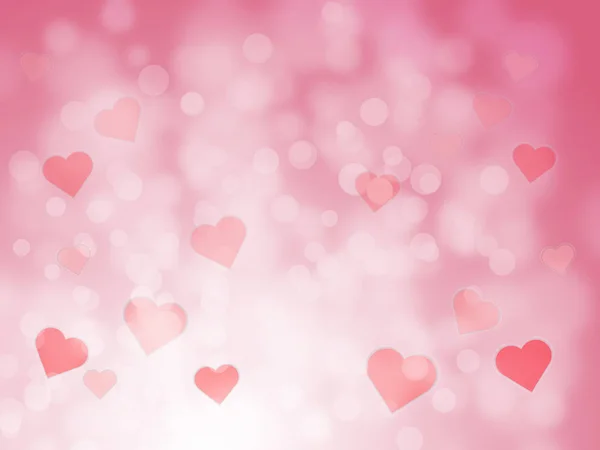 Glücklich Valentinstag verschwommen Bokeh abstrakten Hintergrund — Stockfoto