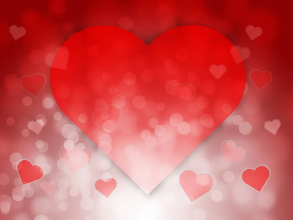 Happy valentines day blurred bokeh abstract background — Stock Photo, Image