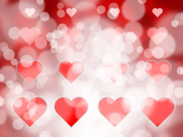 Happy valentines day blurred bokeh abstract background — Stock Photo, Image