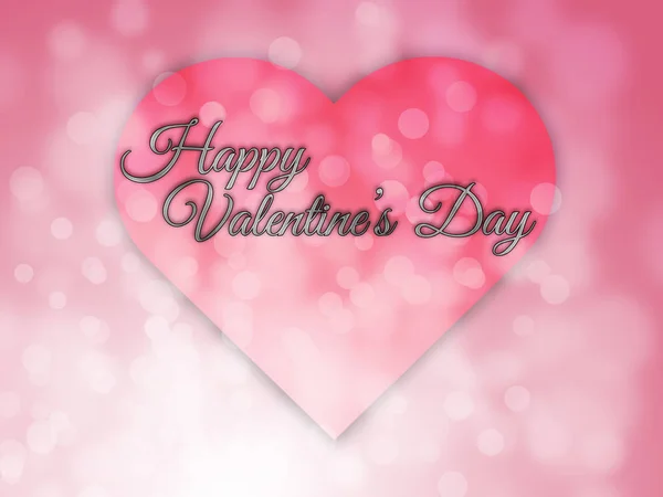 Happy valentines day blurred bokeh abstract background — Stock Photo, Image