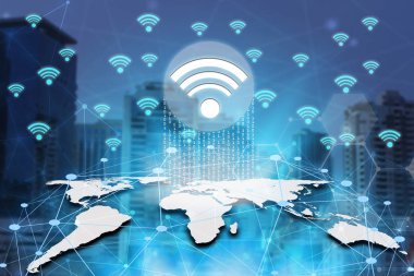 WiFi simgeler ve küresel ağ