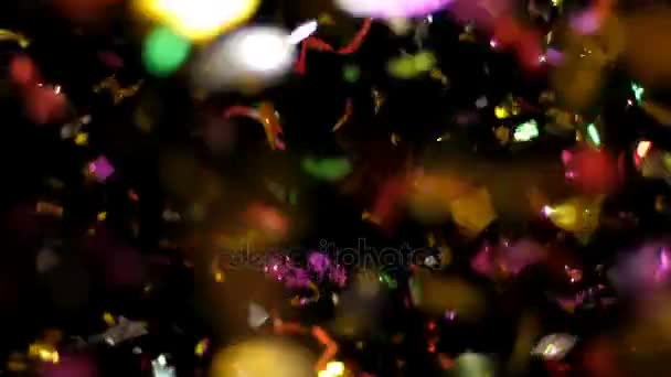 Confetti Super Slow Motion Realistic Video Background Inglés Usar Modo — Vídeos de Stock