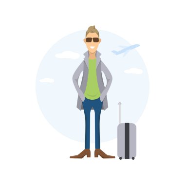 Tatil kavramı düz tasarım