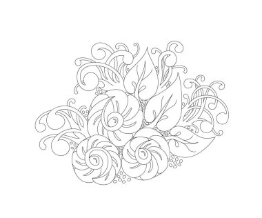 Soyut vektör tek renkli çiçek arka plan