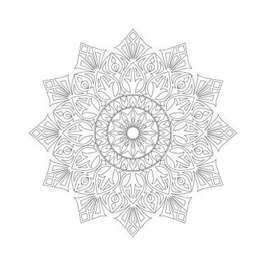 Boyama kitabı, simetrik süsleme.