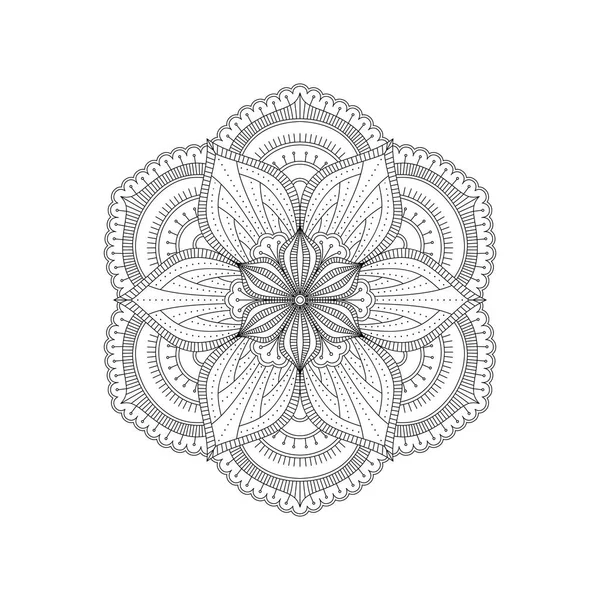 Monochrome ethnic mandala design. — Stock Vector