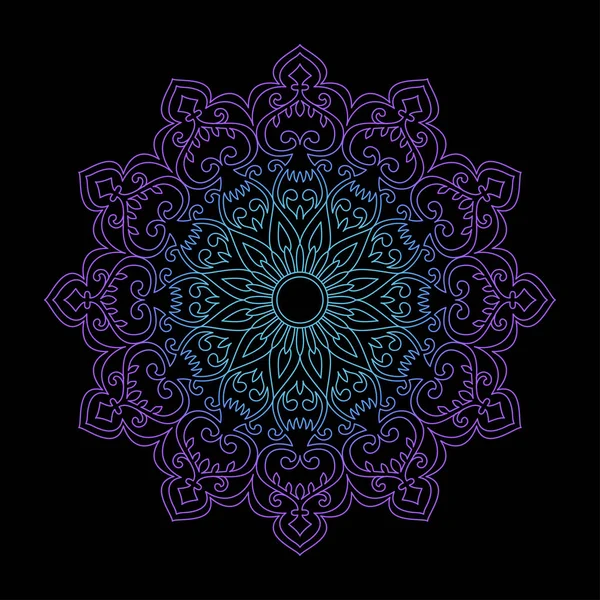 Diseño de mandala étnico de degradado colorido futuro . — Vector de stock