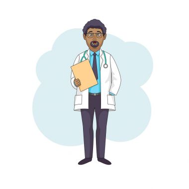 Konuşmuyor, beyaz ceket siyah doktor Profesör