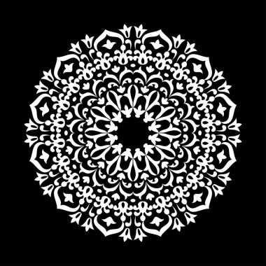 Boyama kitabı yazdırma için yuvarlak soyut süsleme.