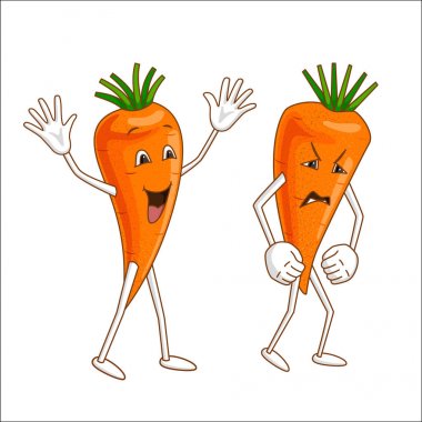 Neşeli ve kızgın duygusal sebze