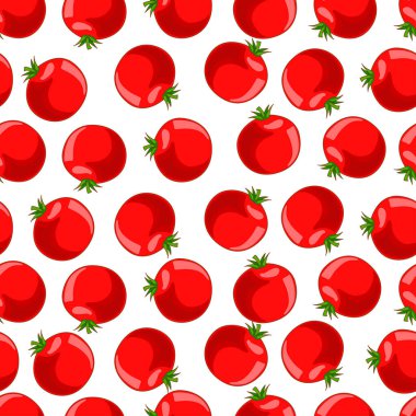 Sorunsuz vektör desen olgun domates