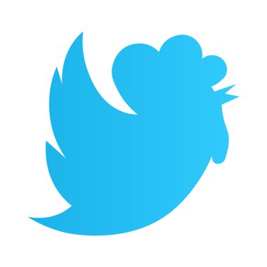 Mavi beyaz arka planda, sembol 2017 horoz silüeti,