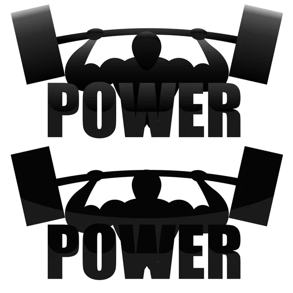 Eine Reihe monochromer Fitness-Embleme, — Stockvektor