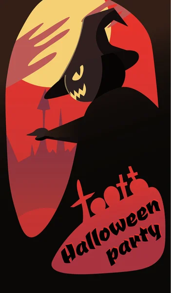Einladungen zur Halloween-Party entwerfen. — Stockvektor