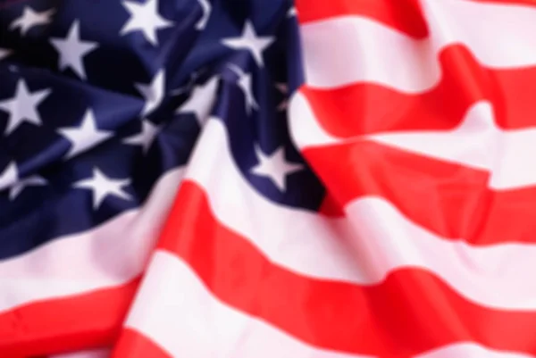 Defokussierte amerikanische Flagge, — Stockfoto