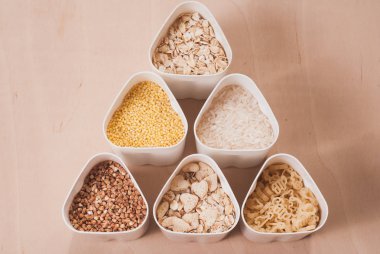 Koleksiyonu tahıl, tahıllar: pirinç, yulaf, buğday, darı,