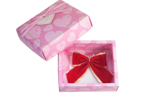 Pink box isolated on white background, — Stock Photo, Image