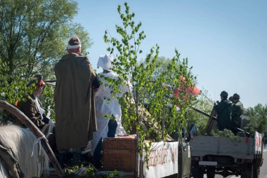 Sovyet askeri kamyon gemide standları,