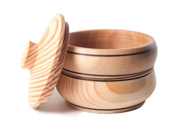 Ahşap kase ve kapak.