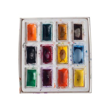 Beyaz arka plan üzerinde izole suluboya