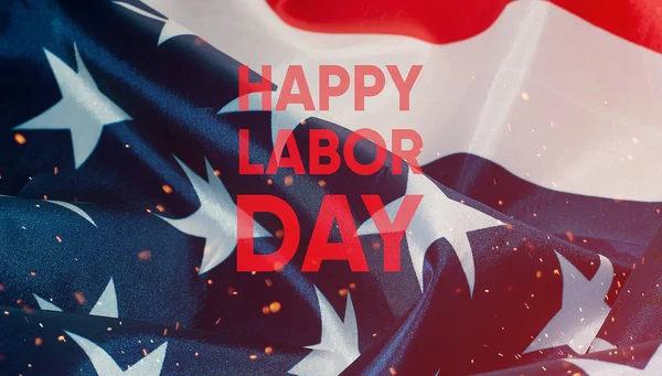 Happy dag van de arbeid banner. Amerikaanse patriottische achtergrond. — Stockfoto