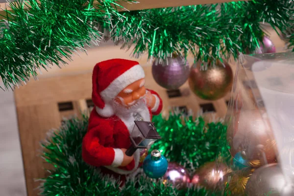 Boneca Feliz Papai Noel na época do Natal , — Fotografia de Stock