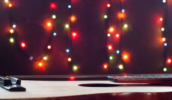 Guitarra acústica clásica de madera. enfoque selectivo . —  Fotos de Stock