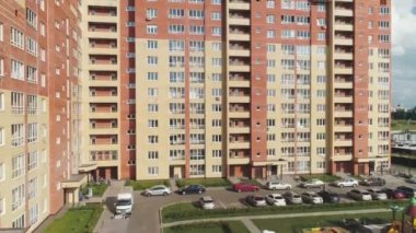 OBNINSK, RUSSIA, YAZ 2019: Rus banliyölerindeki hava aracı görüntüleri 