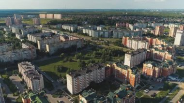 OBNINSK, KALUGA İHA İHA İHA Rusya 'nın ilk bilim şehri üzerinde uçuyor.