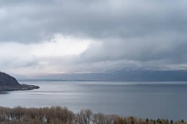 Armenia Musim Gugur 2019 Pemandangan Gunung Waduk Azat Pada Hari — Stok Foto