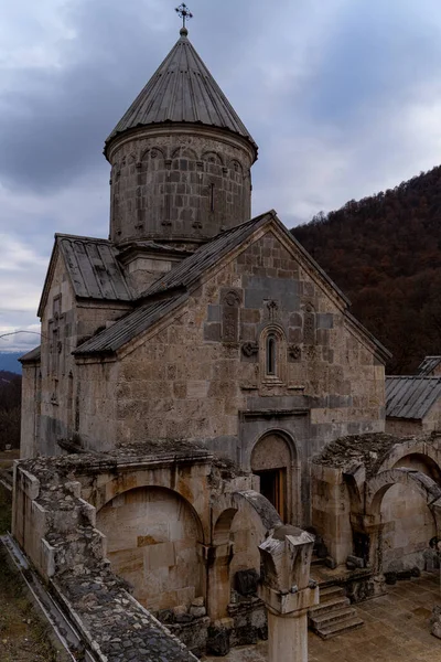 Armenien Herbst 2019 Mittelalterliche Klosteranlage Noravank Ruhiger Und Bewölkter Bergblick — Stockfoto