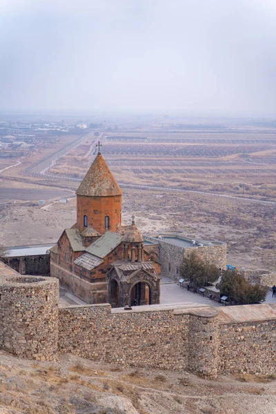 Armenien Herbst 2019 Khor Virap Kloster Blick Auf Die Klippen — Stockfoto
