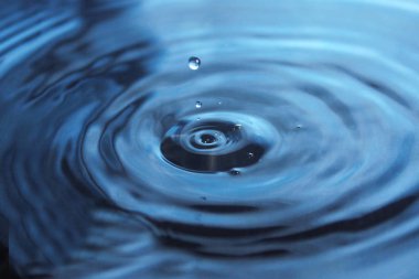 Su yüzeyi üzerinde su damla etkisi 