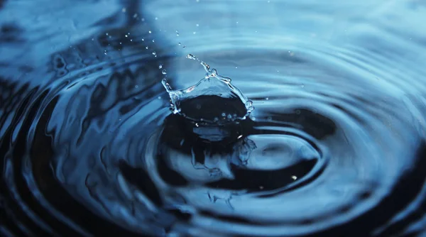 Wasserspritzkrone auf Wasseroberfläche — Stockfoto