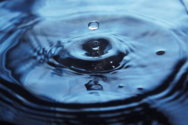 Water Drop impact on water surface 
