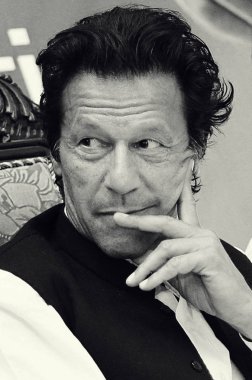 Portrait - Tehreek-e-insaf chairman Imran Khan smiling clipart
