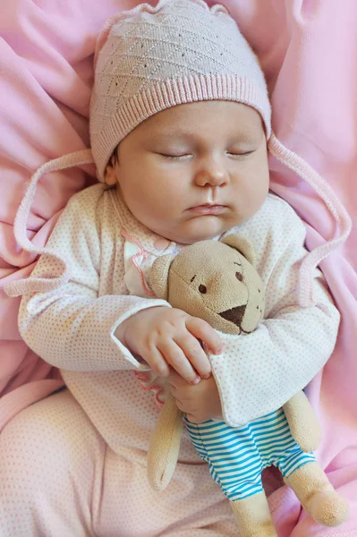 Doce bebé adormecido. Depósito plano — Fotografia de Stock