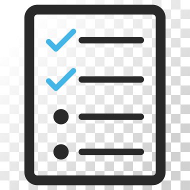 Denetim listesi sayfa vektör simgesi