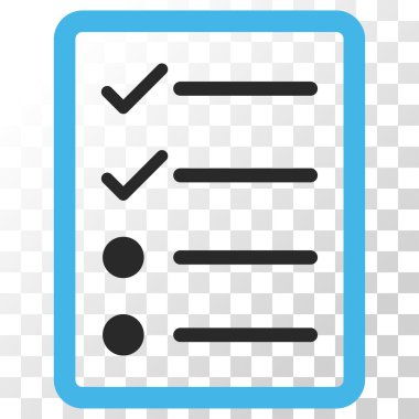 Denetim listesi sayfa vektör simgesi